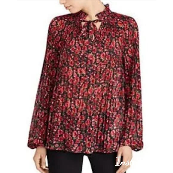 Lauren Ralph Lauren Duong Sheer Pleated Floral - Picture 3 of 3